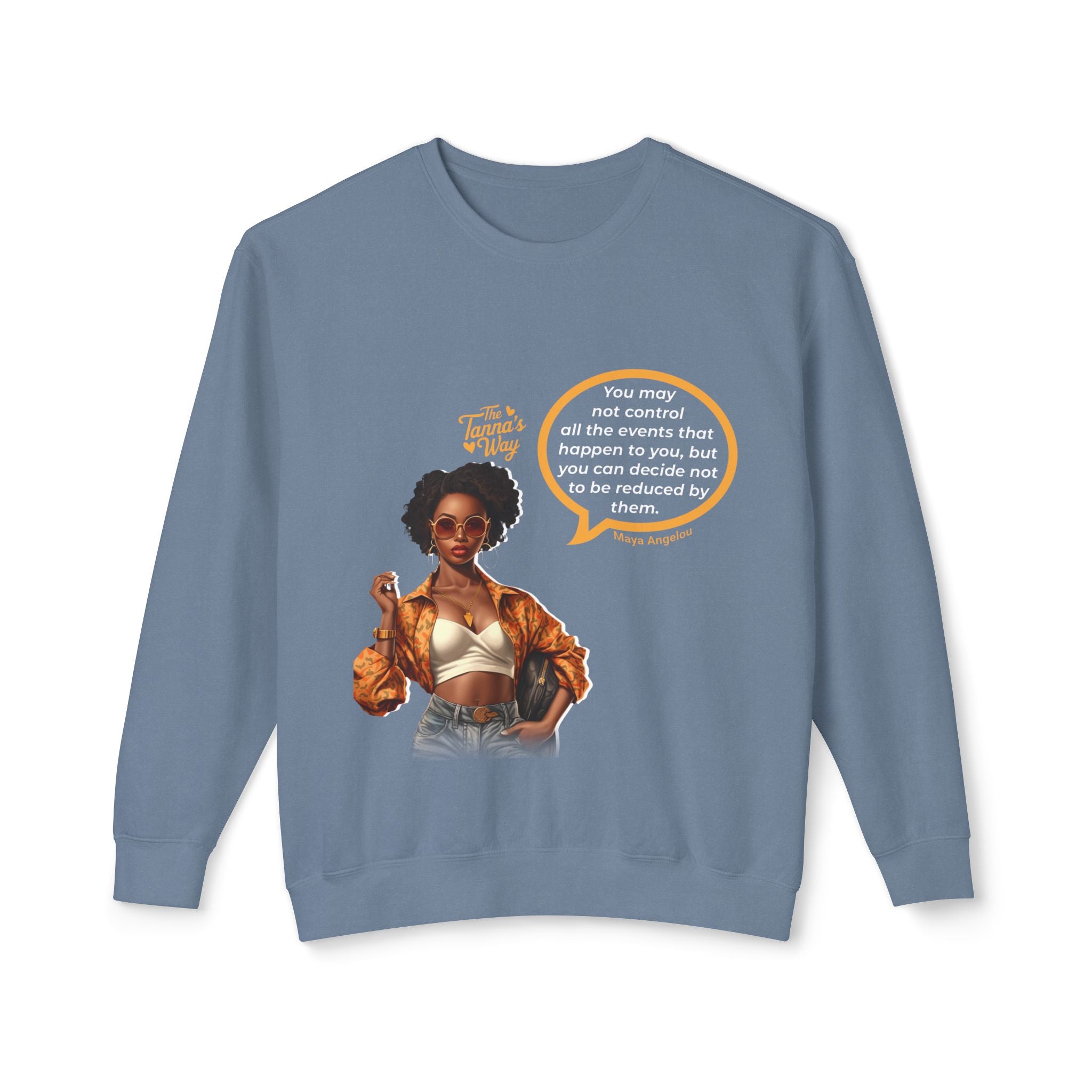 Maya Angelou | Unisex Lightweight Crewneck Sweatshirt